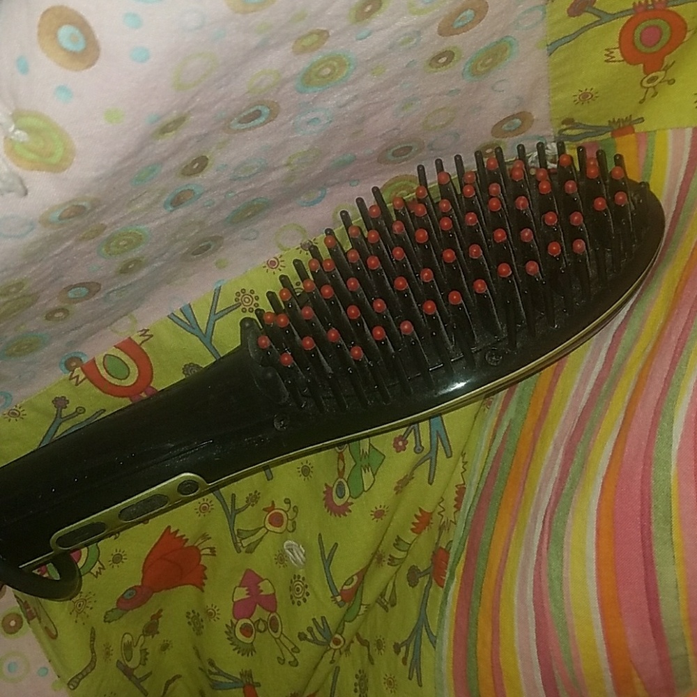 Hair straightened